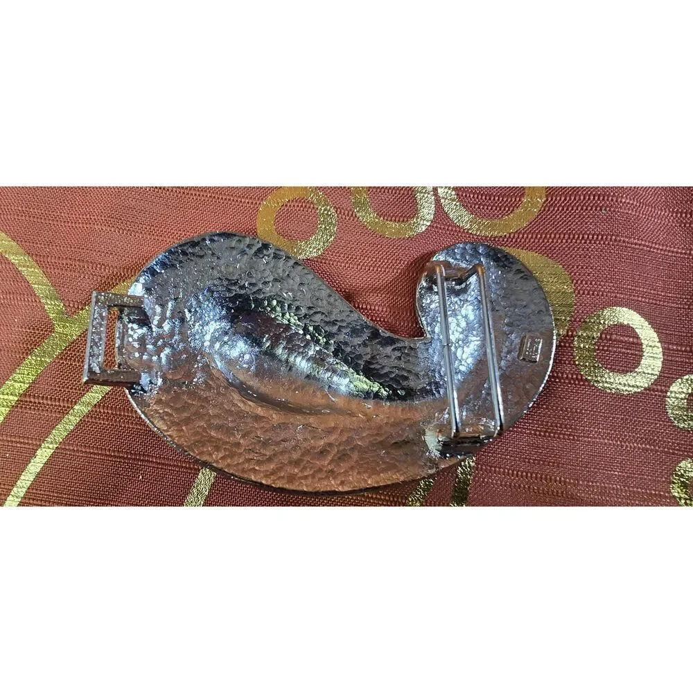 Vintage Dotty Smith Paisley Belt Buckle